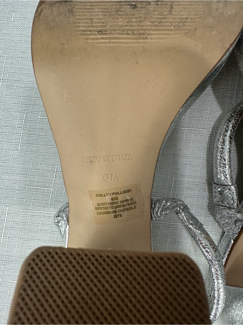 Steve Madden Silver Sandals Size 6M - Picture 6 of 8